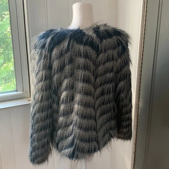 NWT Neiman Marcus Faux Fur Short Coat Jackets Coats